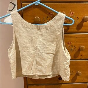 Brand New Casual Tan Sleeveless Top